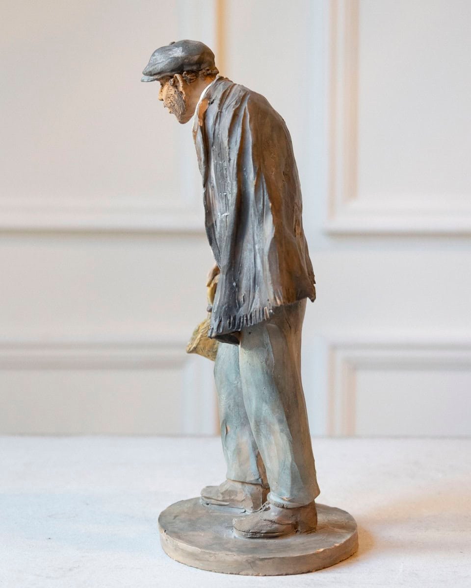 1968 Caltagirone Polychrome Terracotta Sculpture by Gaetano Romano - JAA