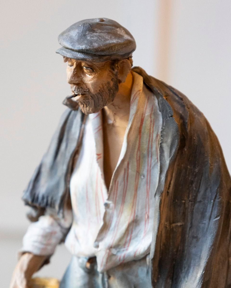 1968 Caltagirone Polychrome Terracotta Sculpture by Gaetano Romano - JAA