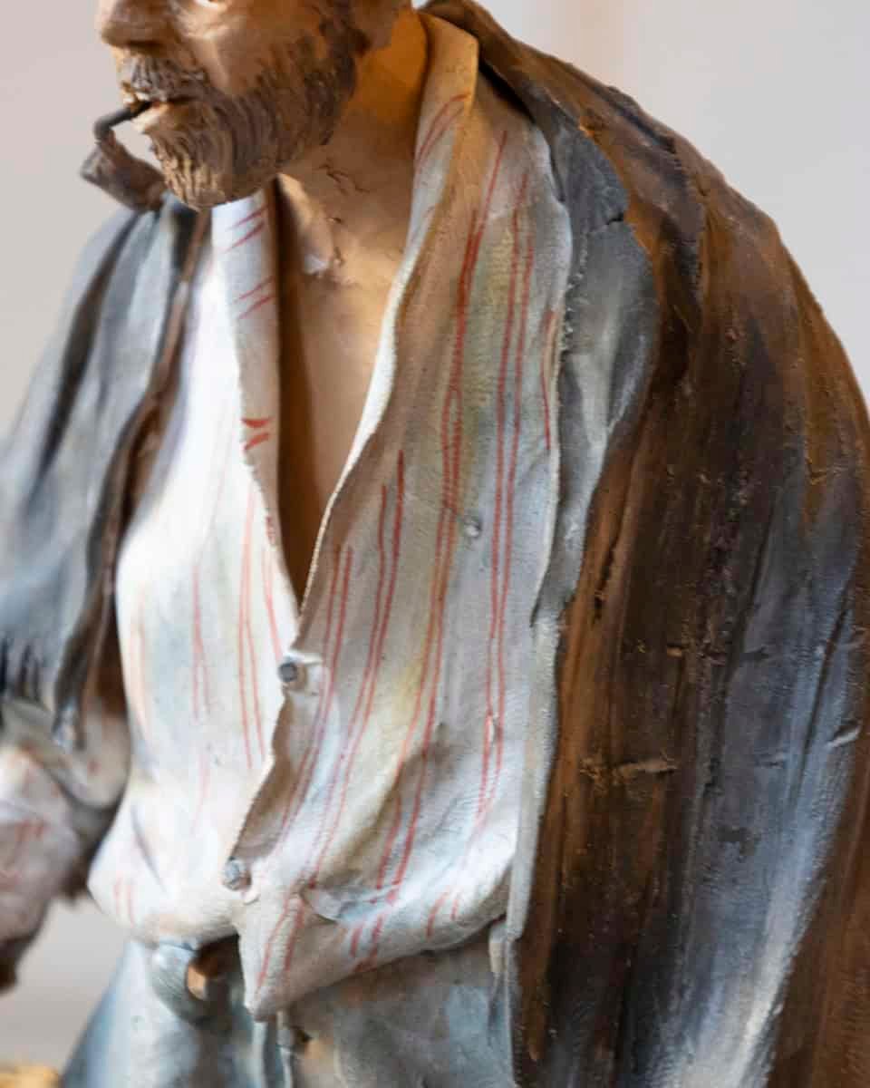 1968 Caltagirone Polychrome Terracotta Sculpture by Gaetano Romano - JAA