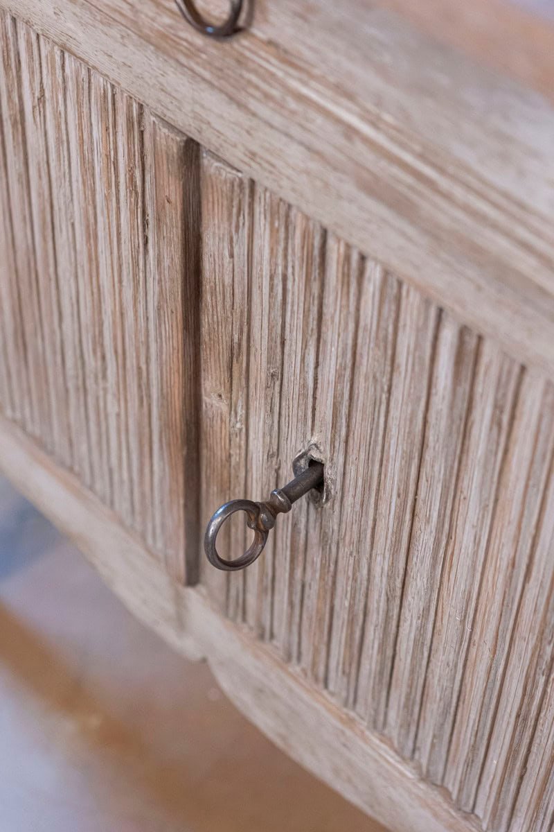 ON HOLD - Small Swedish Transitional 1790s Painted Sideboard with Drawer and Double Doors - JAA