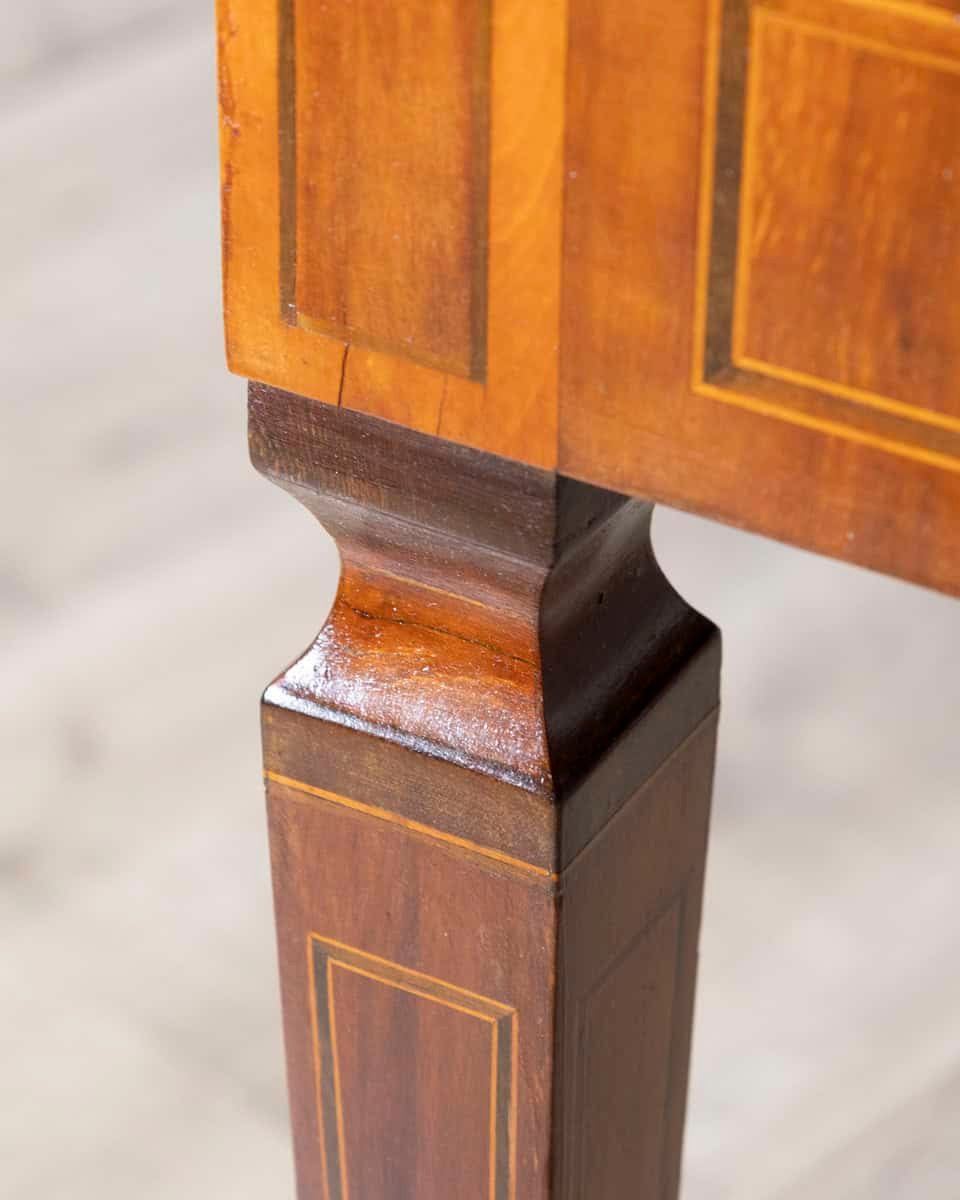A very elegant walnut table/desk with a central drawer - JAA
