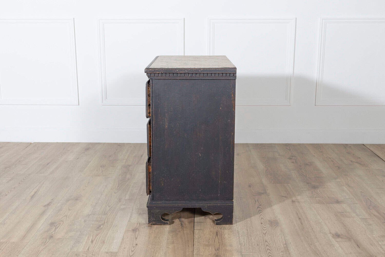 Danish Louis Seize Style Chest of Drawers with Painted Marble Top, circa 1920 - JAA