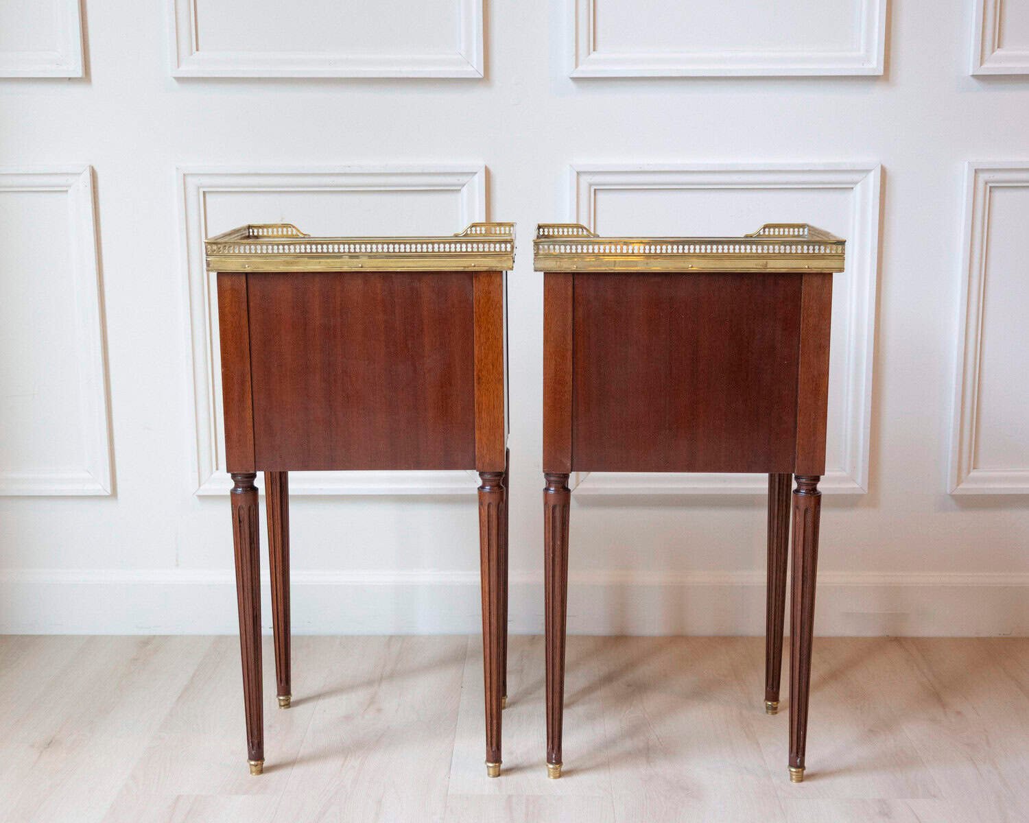 Pair Of Louis XVI Style Bedside Tables - JAA