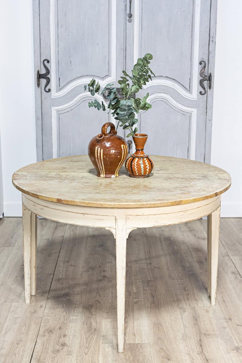 Pair of 19th Century Swedish Demi Lune Console Tables - JAA
