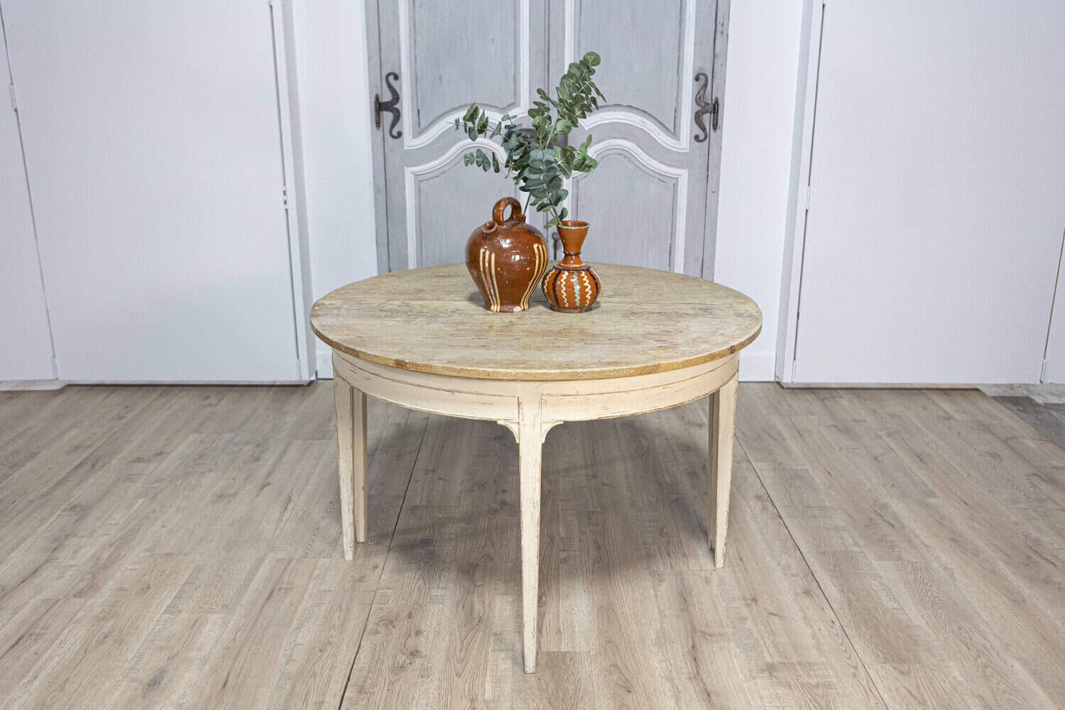 Pair of 19th Century Swedish Demi Lune Console Tables - JAA