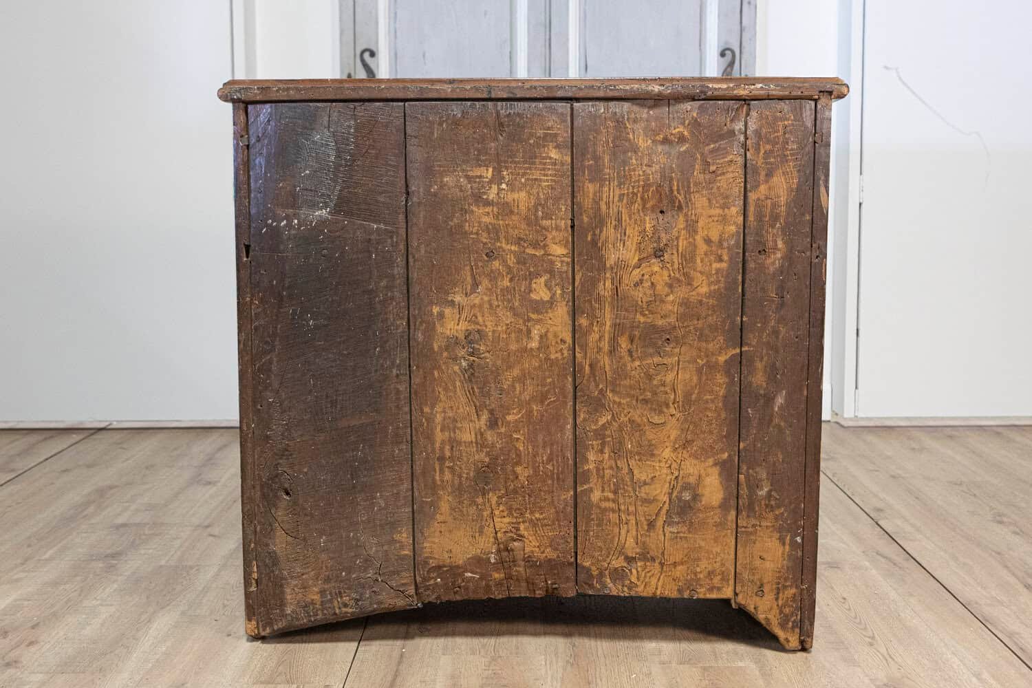 Italian 18th Century Walnut Slant-Front Secretaire with Ash Inlay and Marquetry - JAA