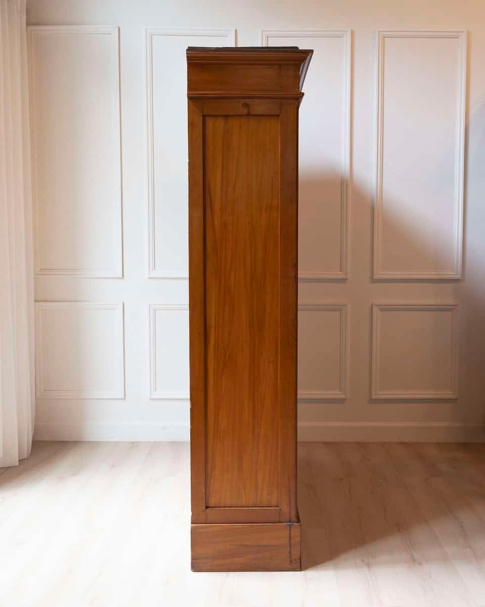 Early 20th Century Italian Wooden Filing Cabinet with Tambour Door - JAA