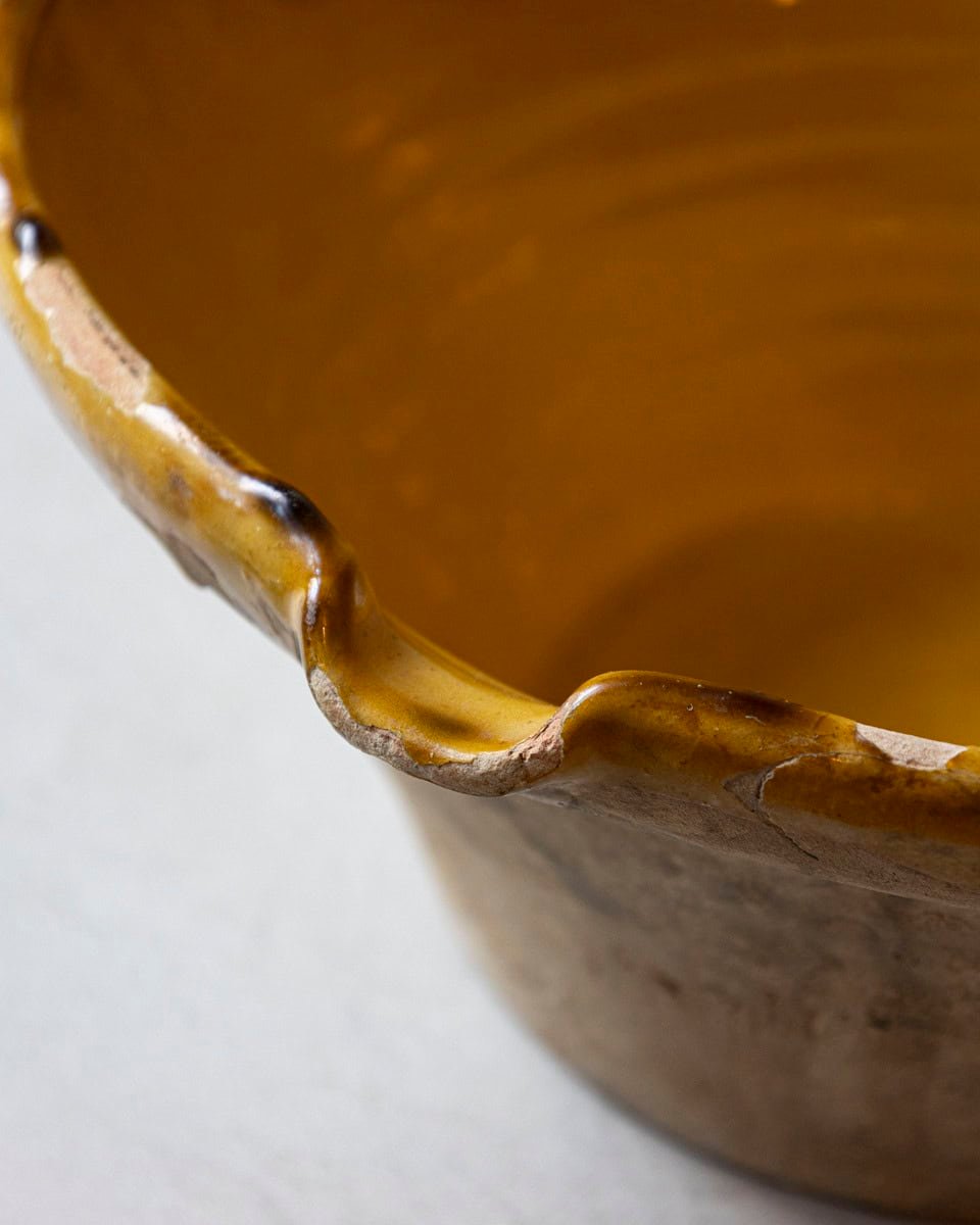 ON HOLD - 19th Century French Tian Bowl with Yellow Glaze - JAA