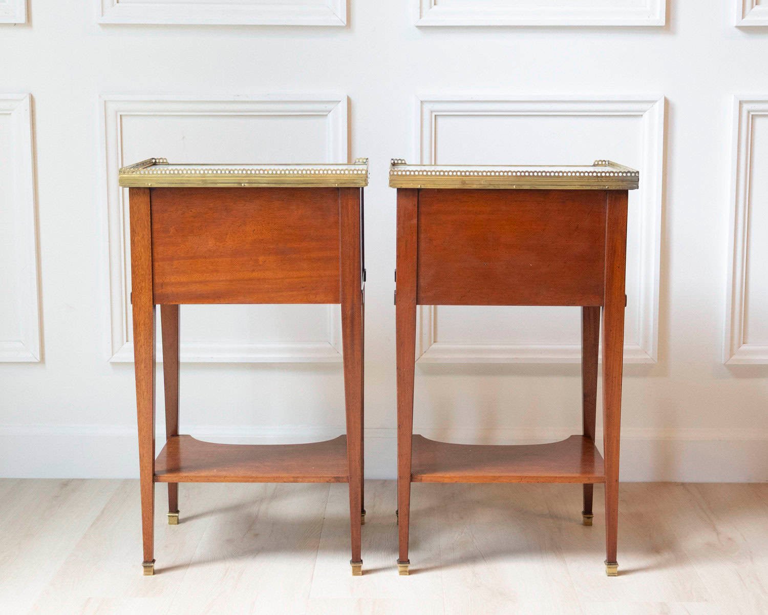 Pair Of Louis XVI Style Bedside Tables By Mailfert - JAA