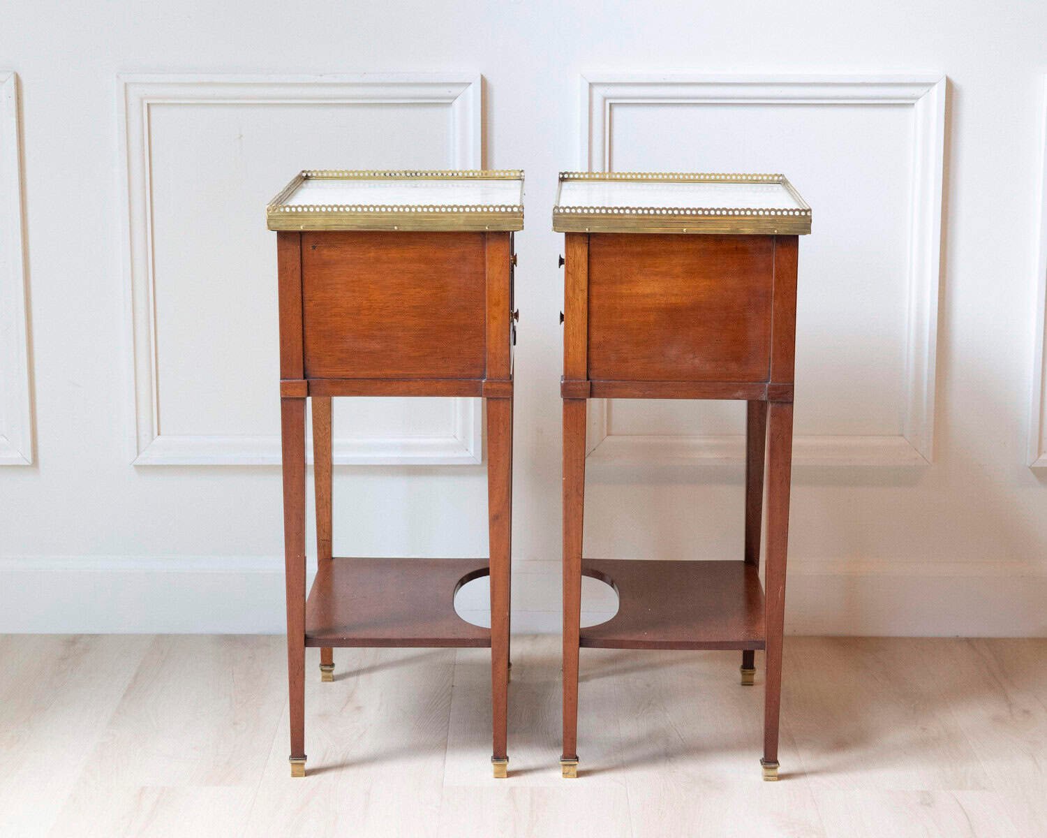 Pair Of Louis XVI Style Bedside Tables By Mailfert - JAA