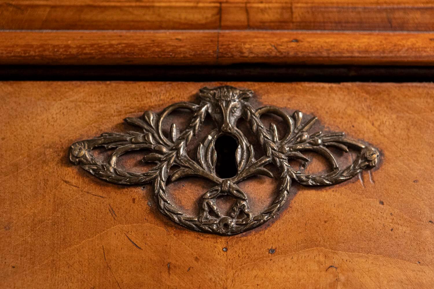 Dutch Rococo 1780s Walnut Vitrine with Bombé Chest, Glass Doors, Hunting Trophy - JAA