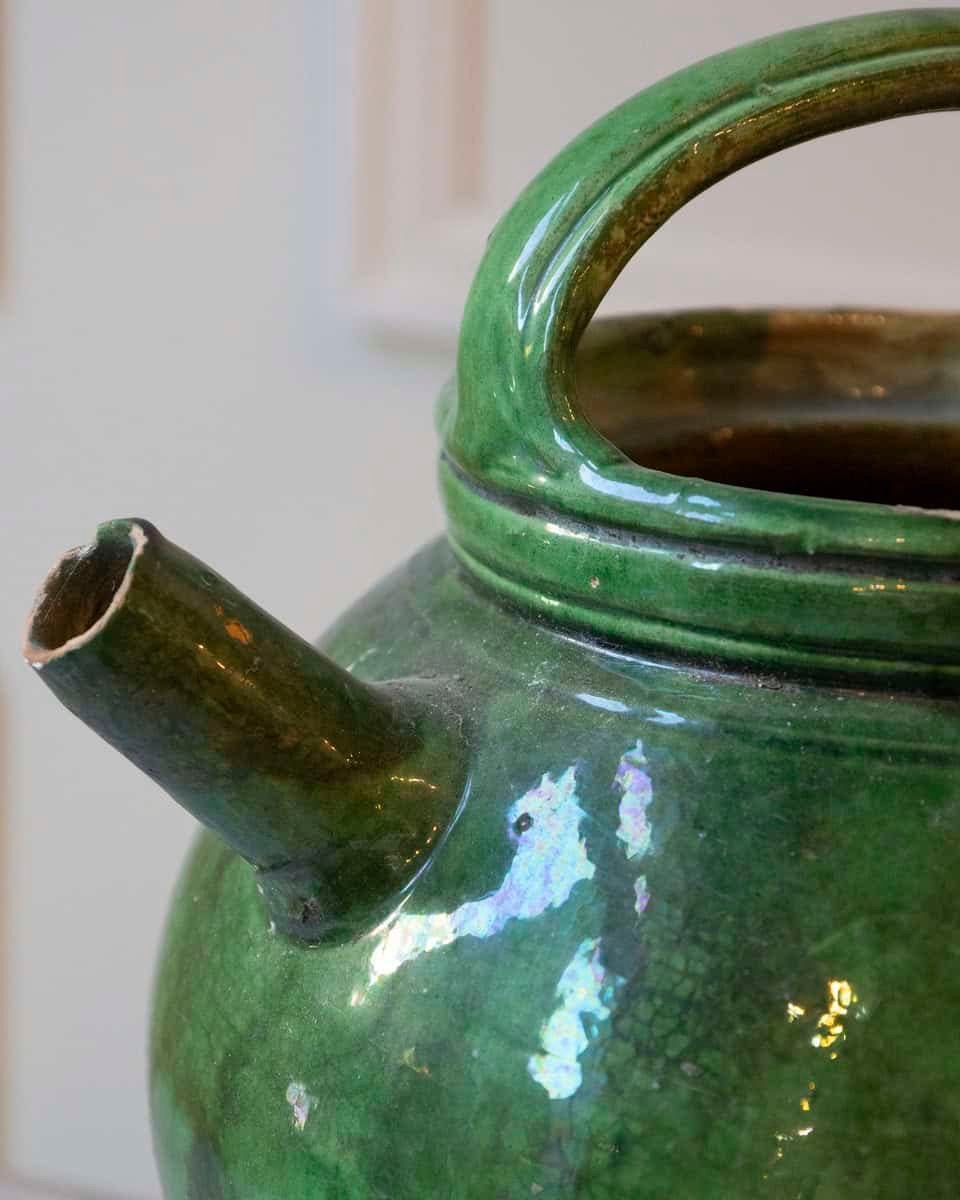 Green Glazed Terracotta Jug - JAA