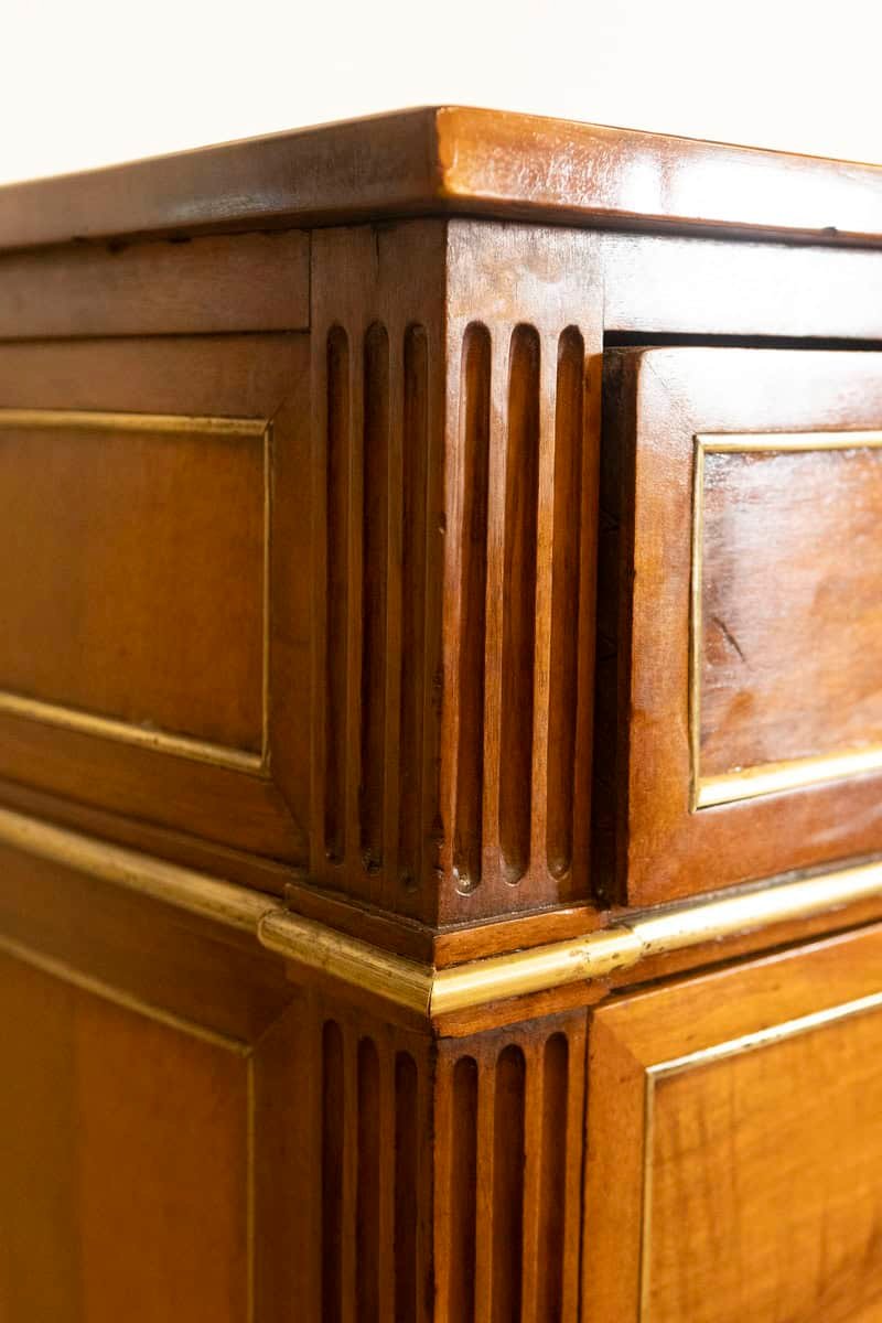 Louis XVI Style 1890s Commode with Graduated Drawers and Brass Hardware - JAA