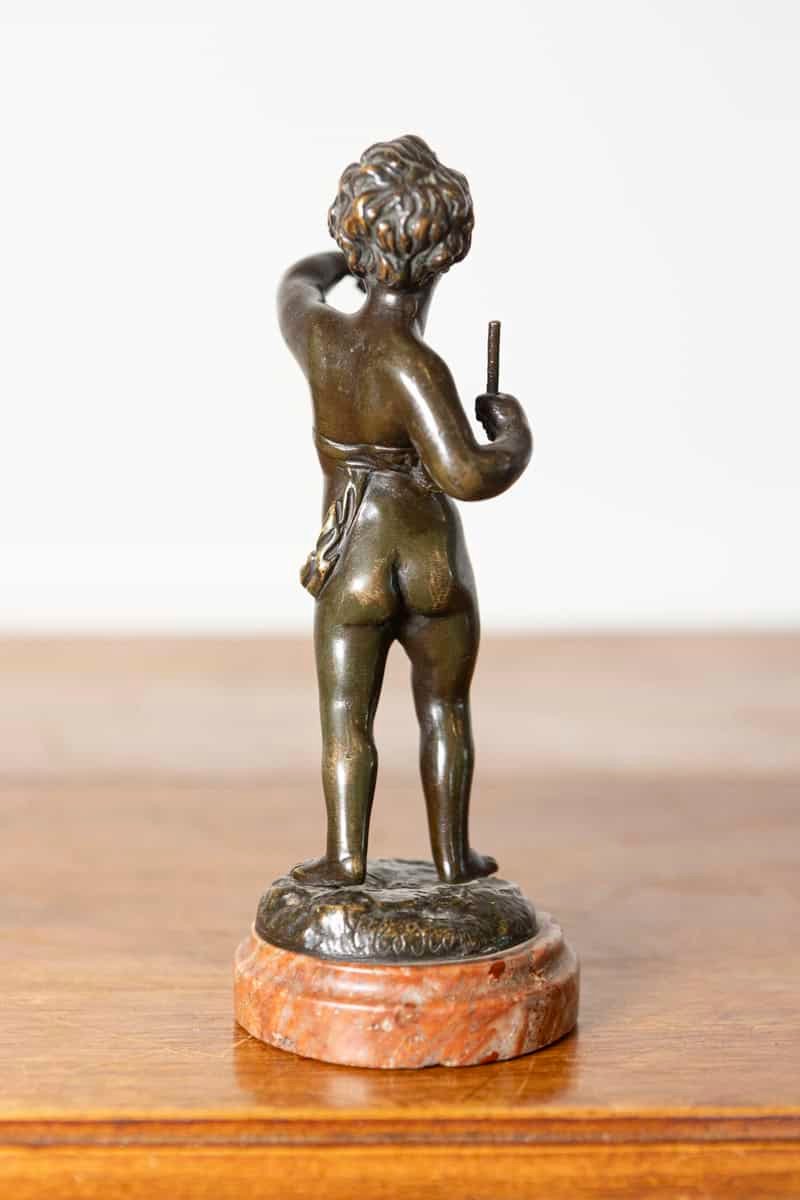 19th-Century French Bronze Sculpture of a Cherub by Clodion - JAA