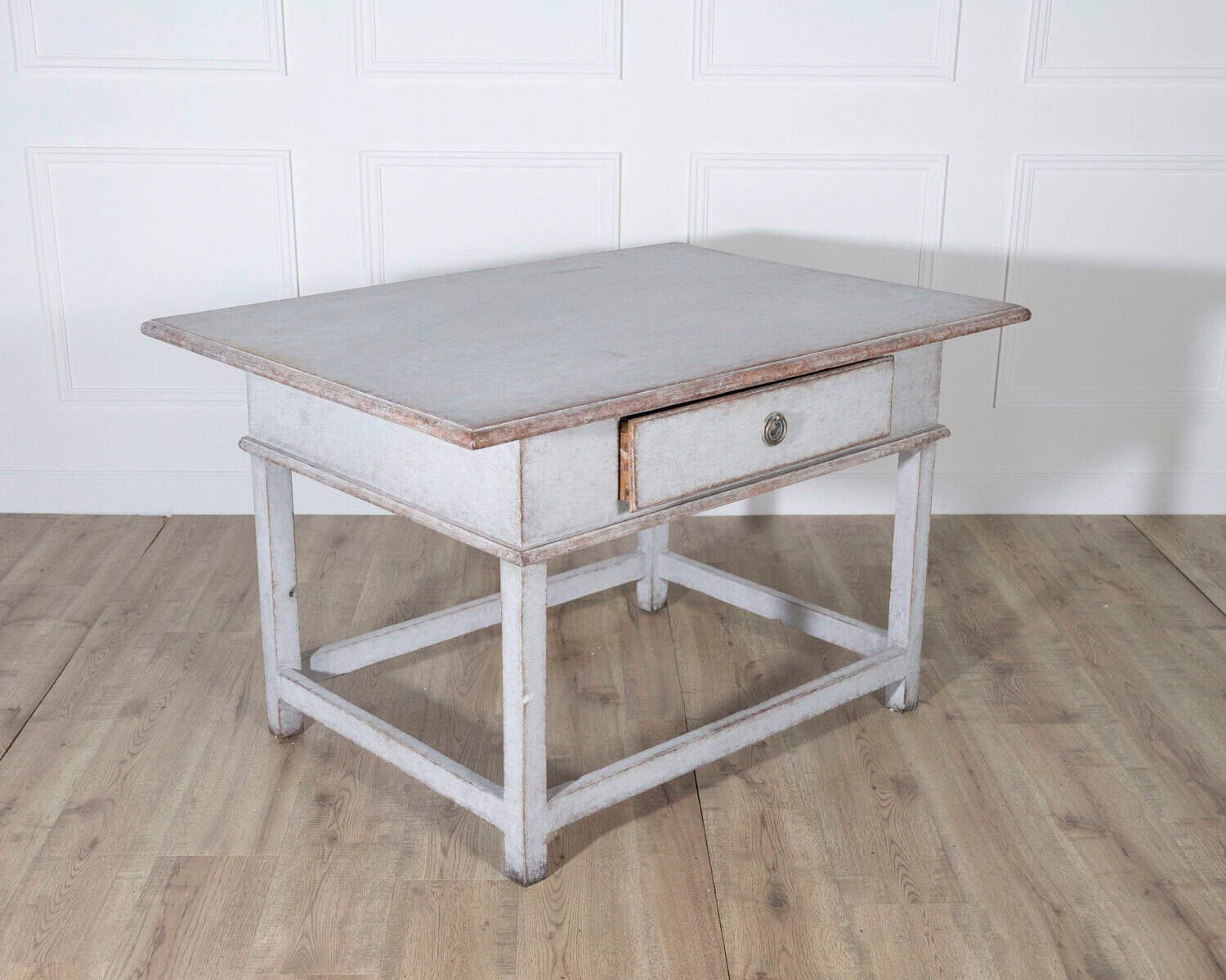 Swedish Country Pine Table with Drawer, circa 19th Century - JAA