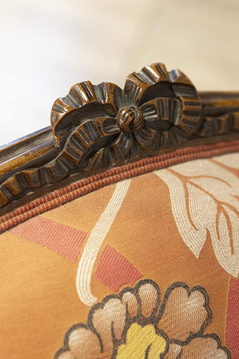 20th Century French Walnut Chair and Ottoman - JAA