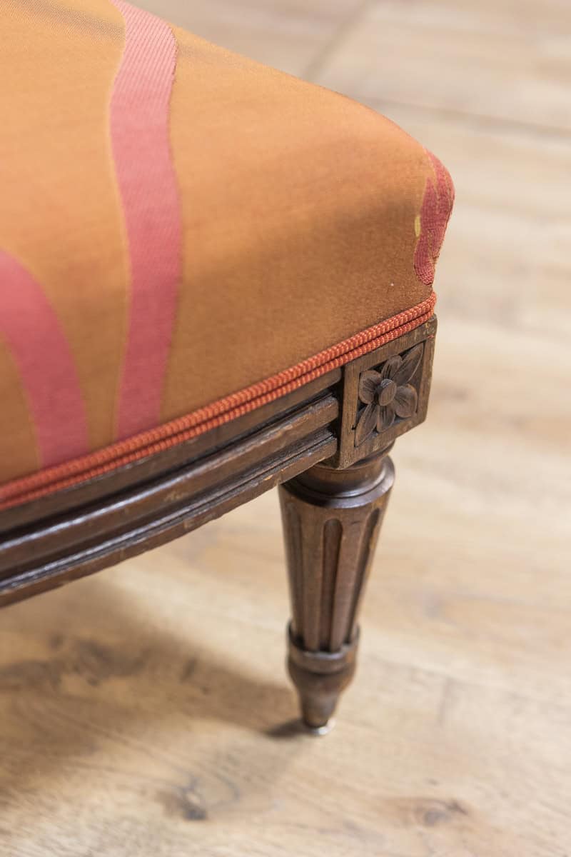 20th Century French Walnut Chair and Ottoman - JAA