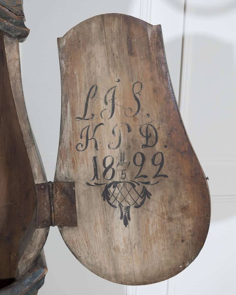 1822 Swedish Folk Art Tall Case Clock with Original Paint - JAA