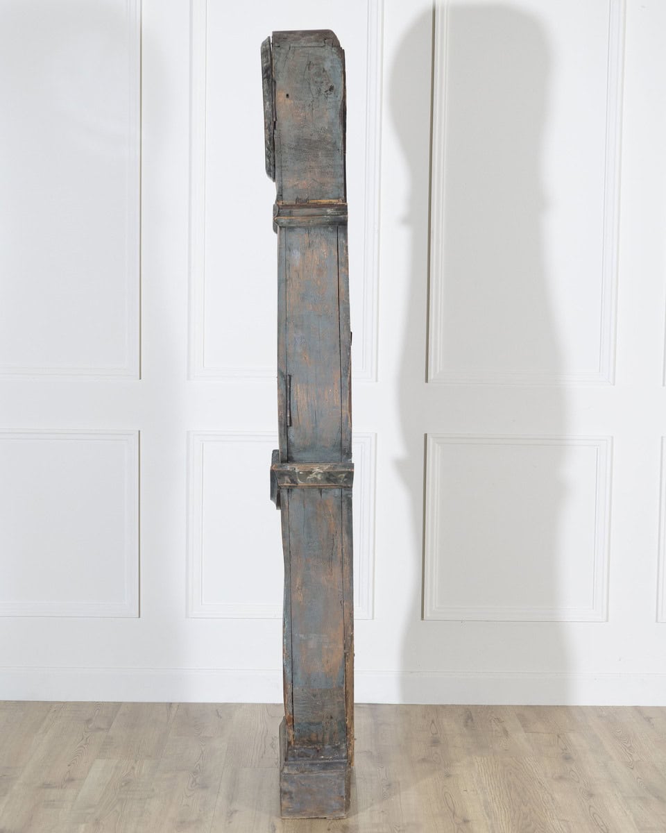 1822 Swedish Folk Art Tall Case Clock with Original Paint - JAA
