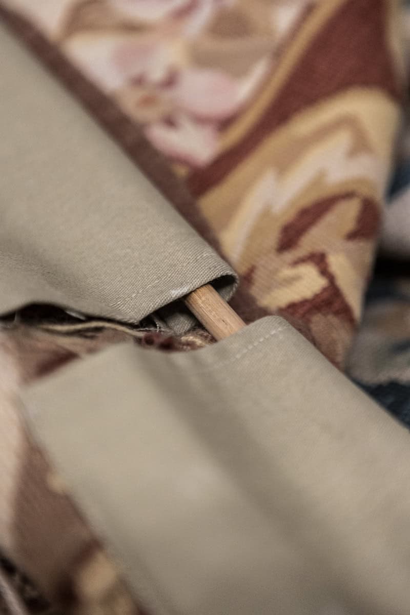 Pair of French 1850s Aubusson Floral Tapestries with Rinceaux Arabesques - JAA