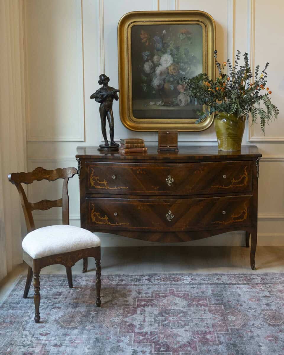 ON HOLD - Pair of 18th-Century Lombard Marquetry Commodes in Walnut and Bois de Rose - JAA