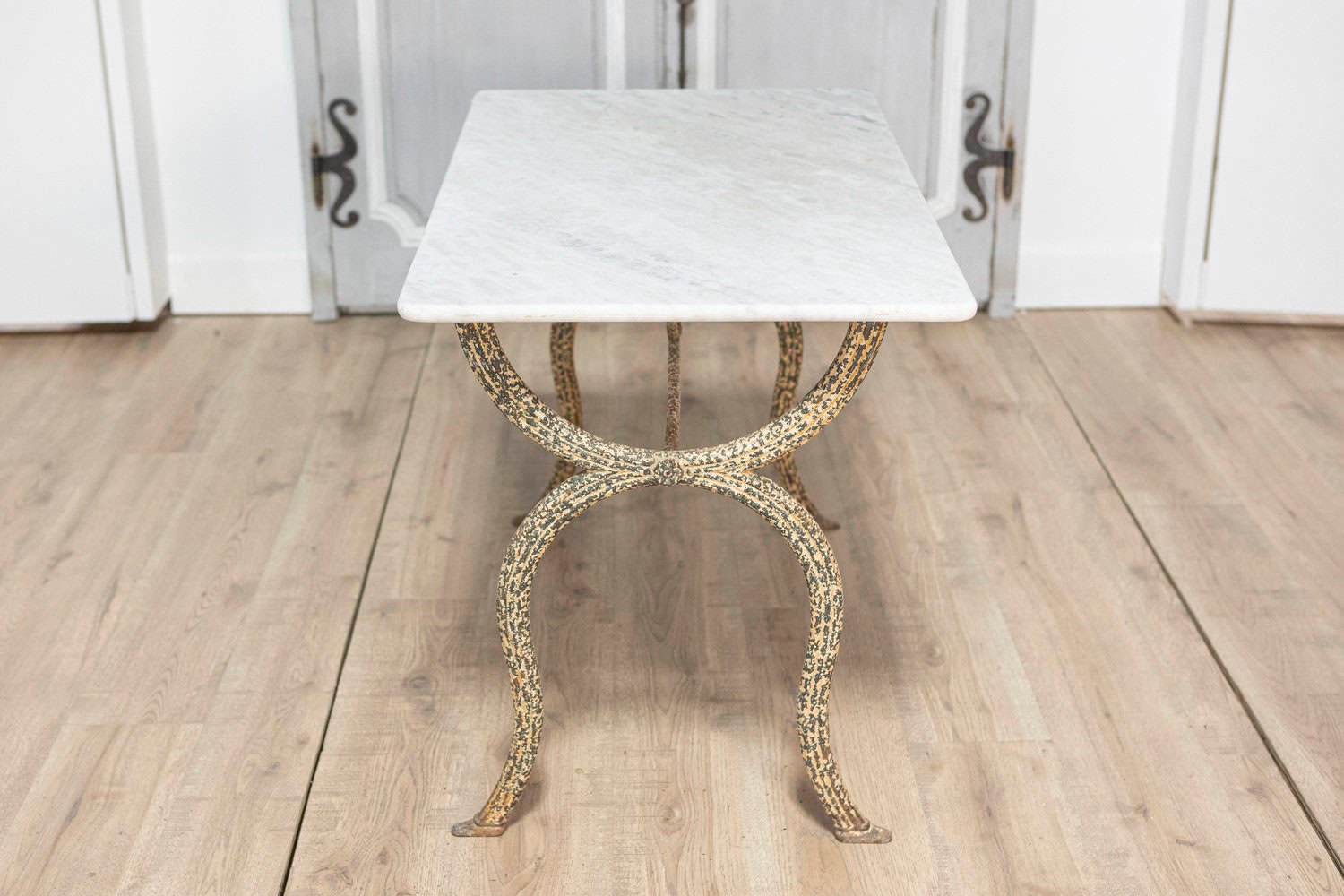 19th Century French Marble Top Bistro Table - JAA