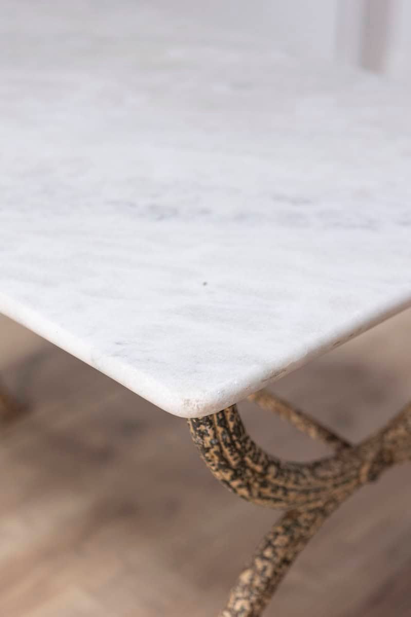 19th Century French Marble Top Bistro Table - JAA