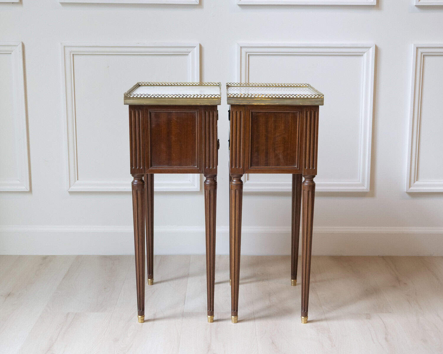 Pair Of Louis XVI Style Bedside Tables - JAA