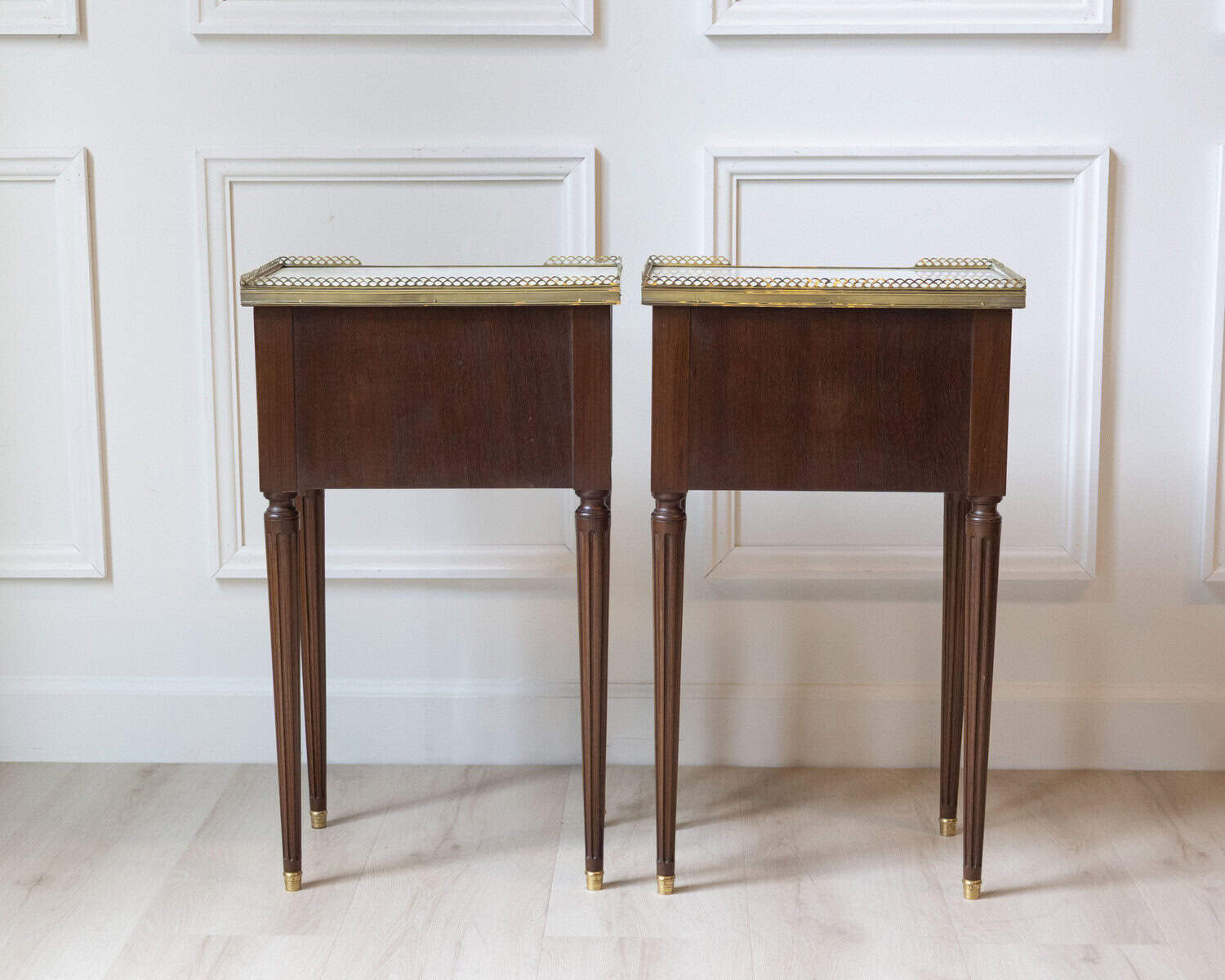 Pair Of Louis XVI Style Bedside Tables - JAA