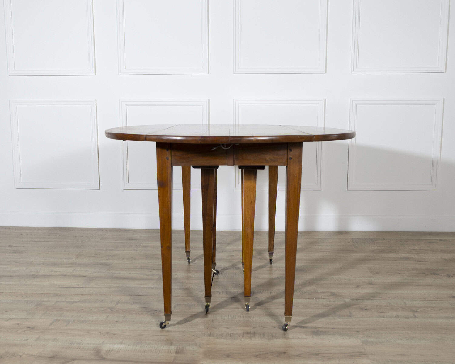 Early 20th Century French Restoration-Style Solid Walnut Extension Dining Table, 8 Feet - JAA