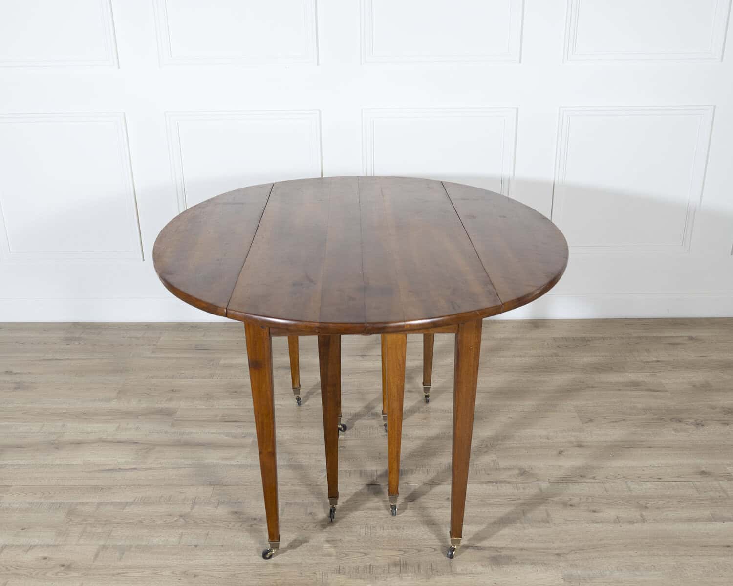 Early 20th Century French Restoration-Style Solid Walnut Extension Dining Table, 8 Feet - JAA