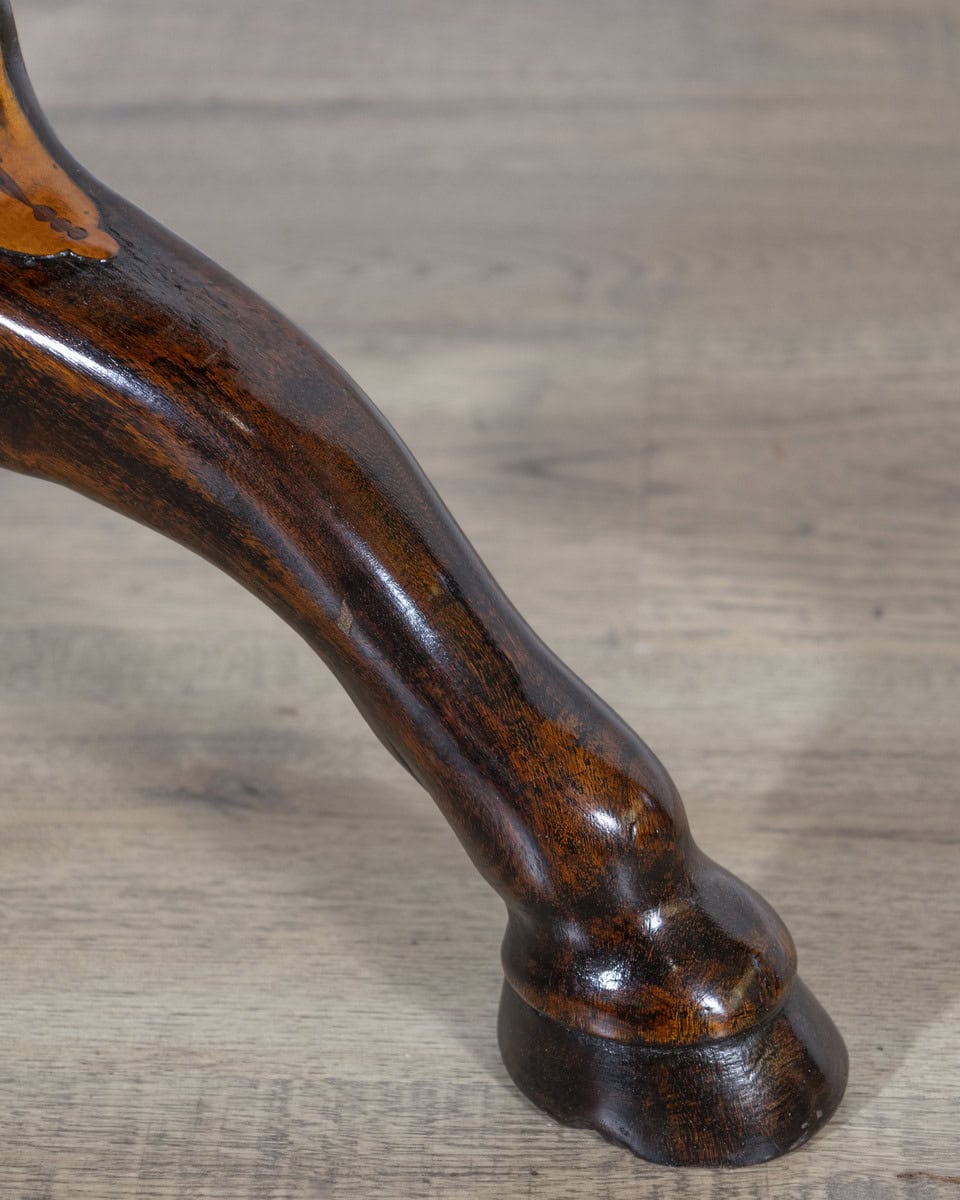 Italian Early 19th-Century Walnut Center Table with Fruitwood Marquetry - JAA