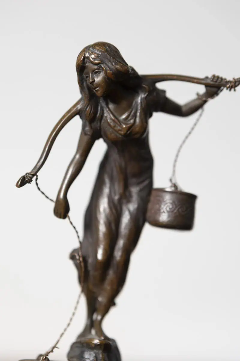 19th-Century French Bronze Sculpture of a Water Carrier - JAA