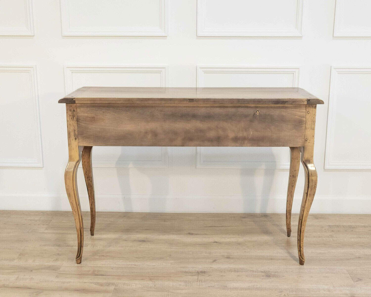 Provençal Walnut Console Table with Two Drawers, Louis XV Style, 20th Century - JAA