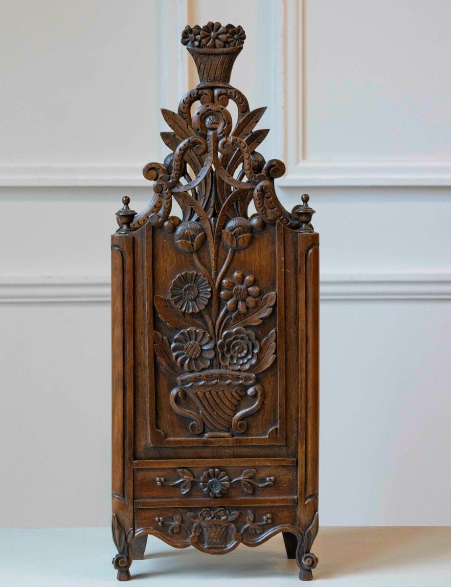 Large Walnut Fariniero, Carved Lace, Early 19th Century - JAA