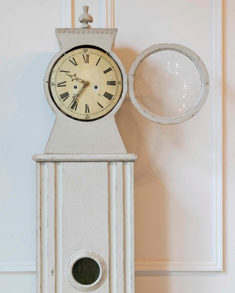 Early 19th-Century Swedish Gustavian Neoclassical Longcase Clock, Circa 1800 - JAA