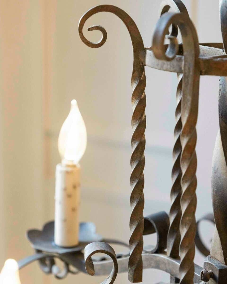 40% OFF at Checkout. Napoléon III 1870s Six-Light Chandelier with Scrolling and Twisted Accents - JAA