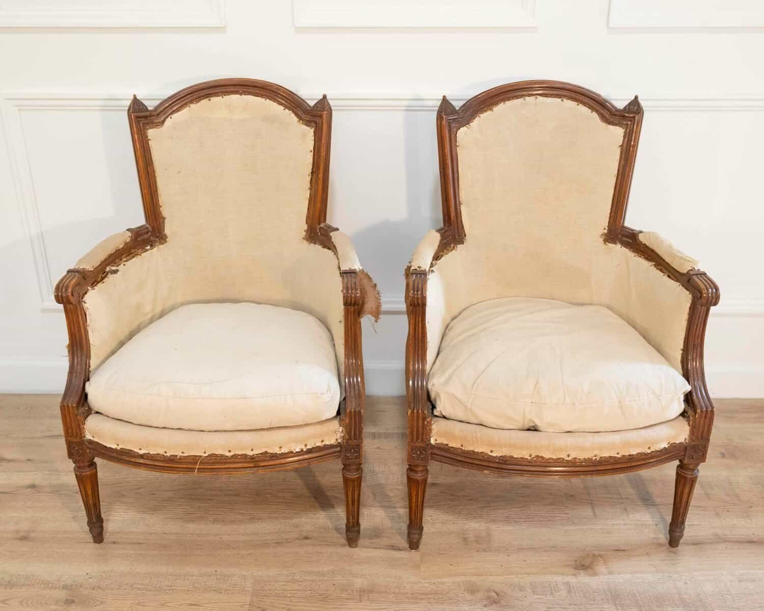 Pair of French Bergeres Circa 1830 - JAA