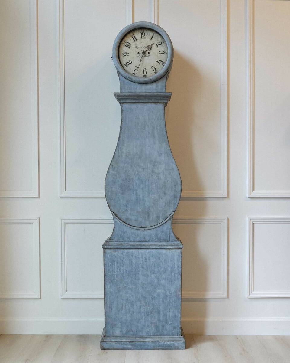 ON HOLD - Late 18th-Century Swedish Rococo Longcase Clock, Dated 1787 - JAA