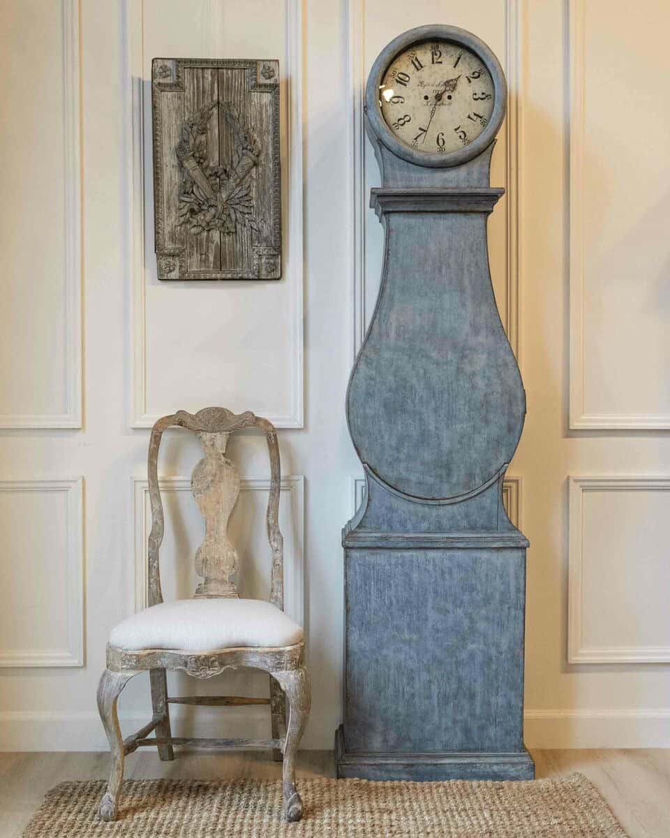ON HOLD - Late 18th-Century Swedish Rococo Longcase Clock, Dated 1787 - JAA