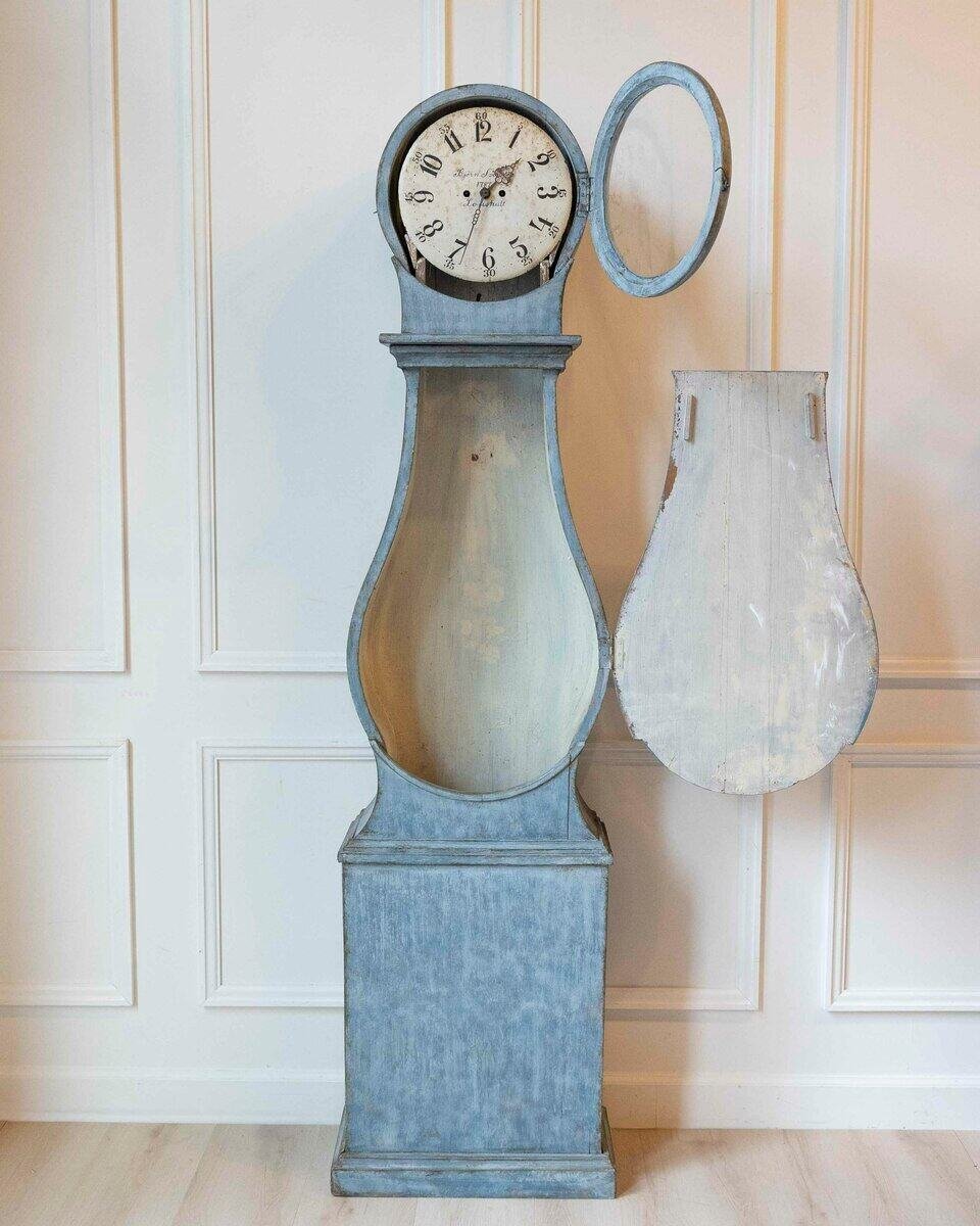 ON HOLD - Late 18th-Century Swedish Rococo Longcase Clock, Dated 1787 - JAA