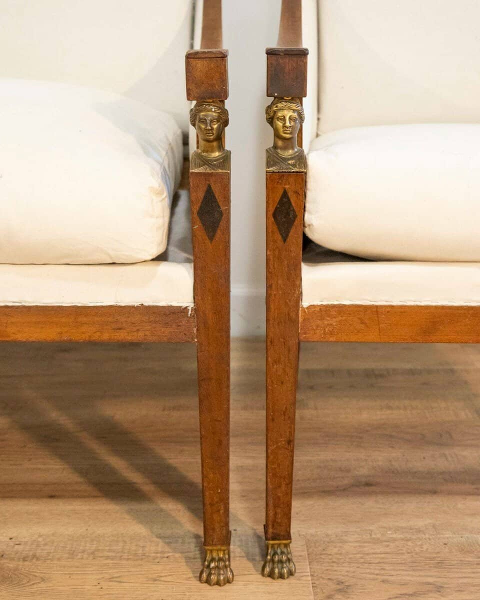 19th Century Swedish Salon Suite with Sofa and Pair of Armchairs - JAA