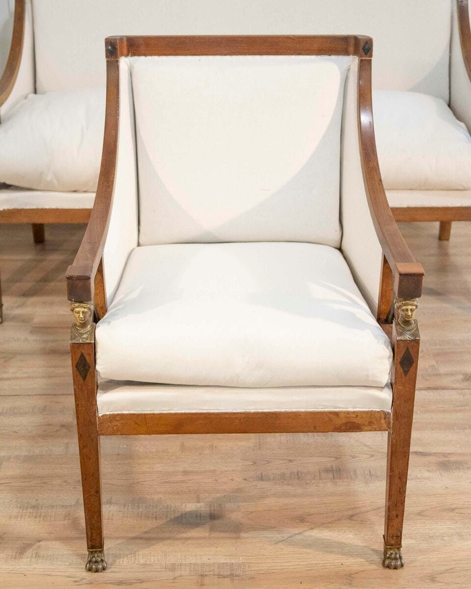 19th Century Swedish Salon Suite with Sofa and Pair of Armchairs - JAA