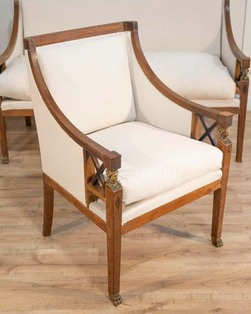 19th Century Swedish Salon Suite with Sofa and Pair of Armchairs - JAA