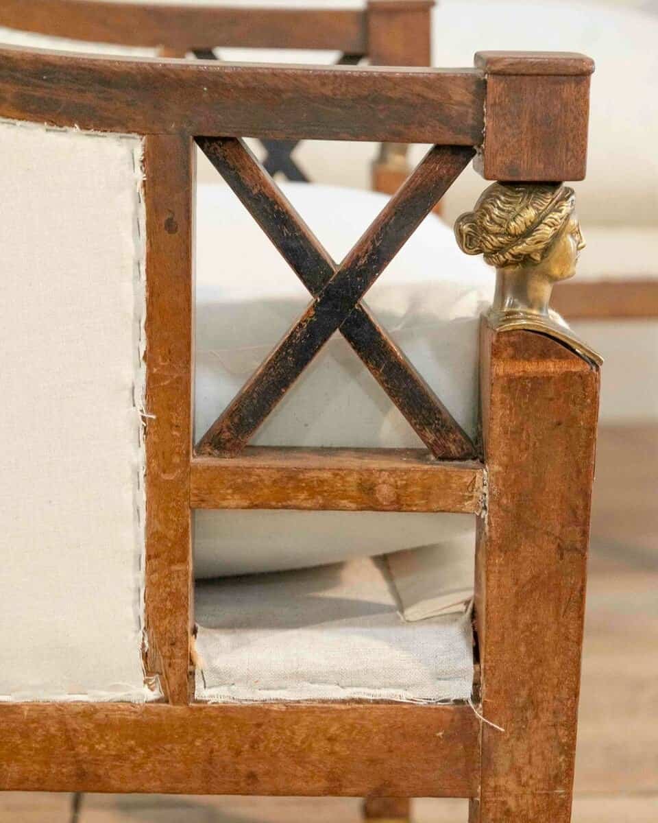 19th Century Swedish Salon Suite with Sofa and Pair of Armchairs - JAA