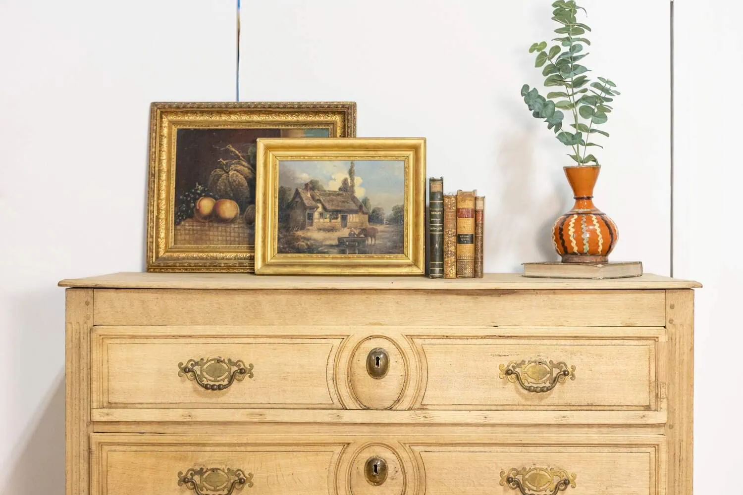 19th Century French Bleached Oak Commode - JAA