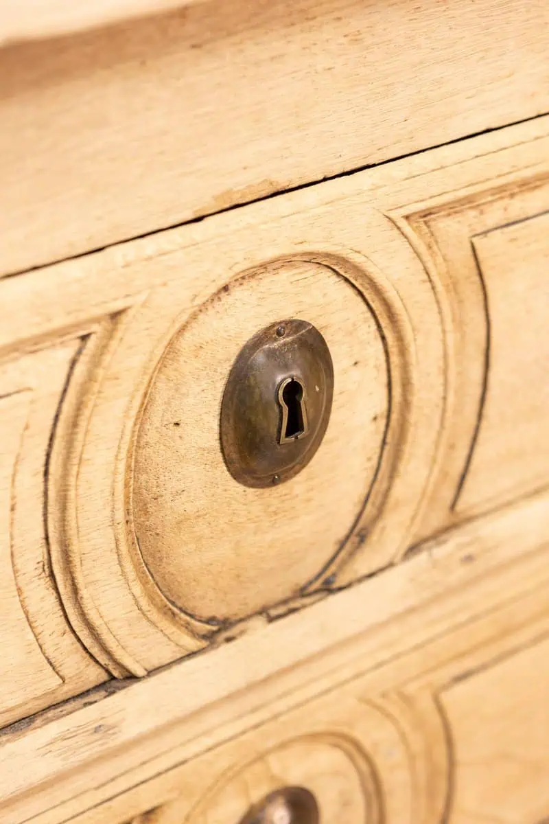 19th Century French Bleached Oak Commode - JAA