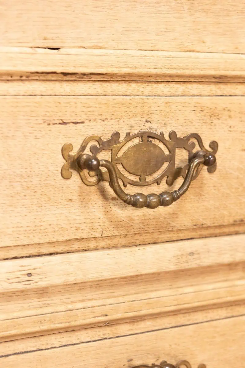 19th Century French Bleached Oak Commode - JAA