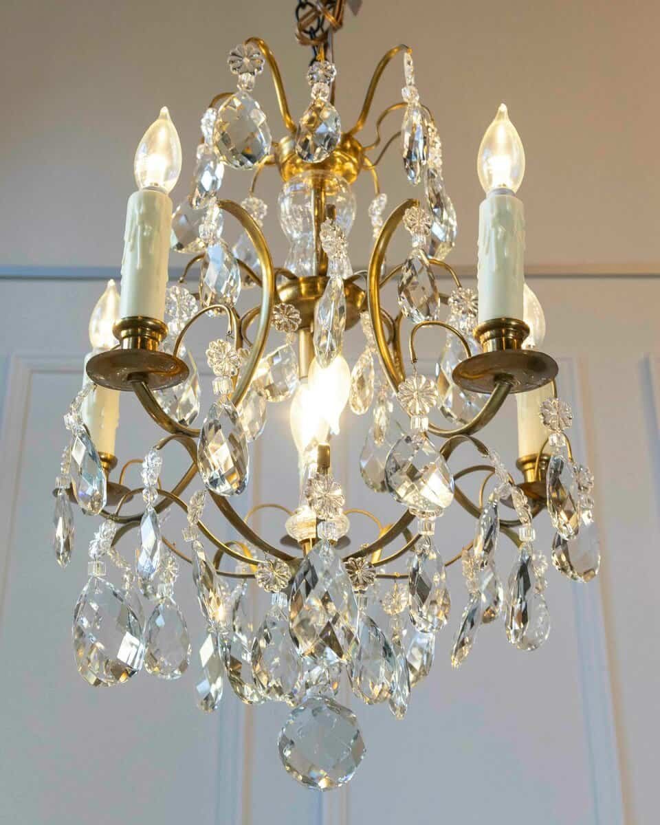 Swedish prism chandelier in rococo style - JAA