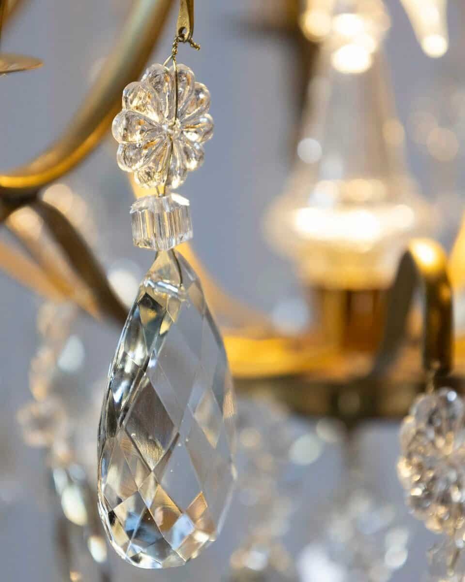 Swedish prism chandelier in rococo style - JAA